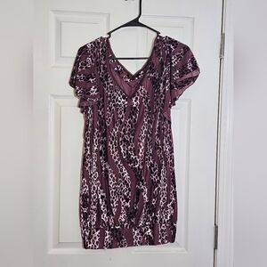 Large Purple Leopard Top